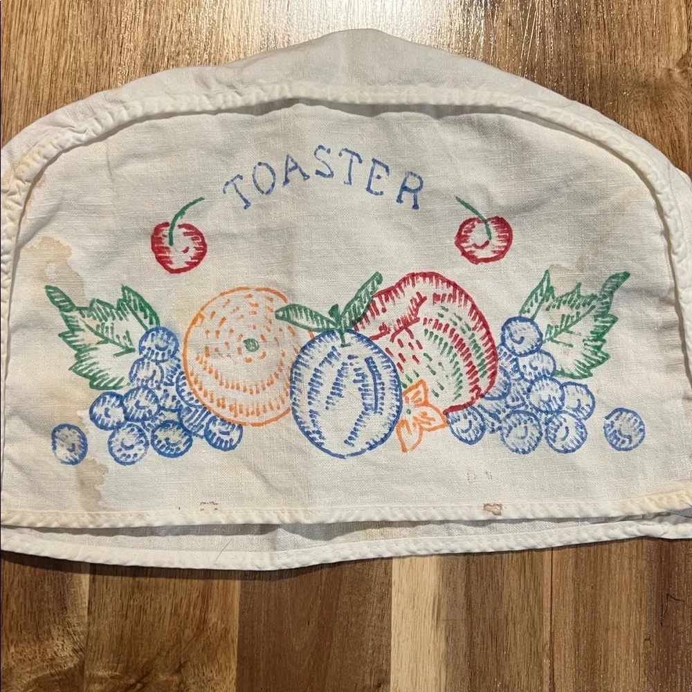 Vintage embroidered toaster cover